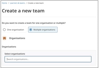 Create a new team